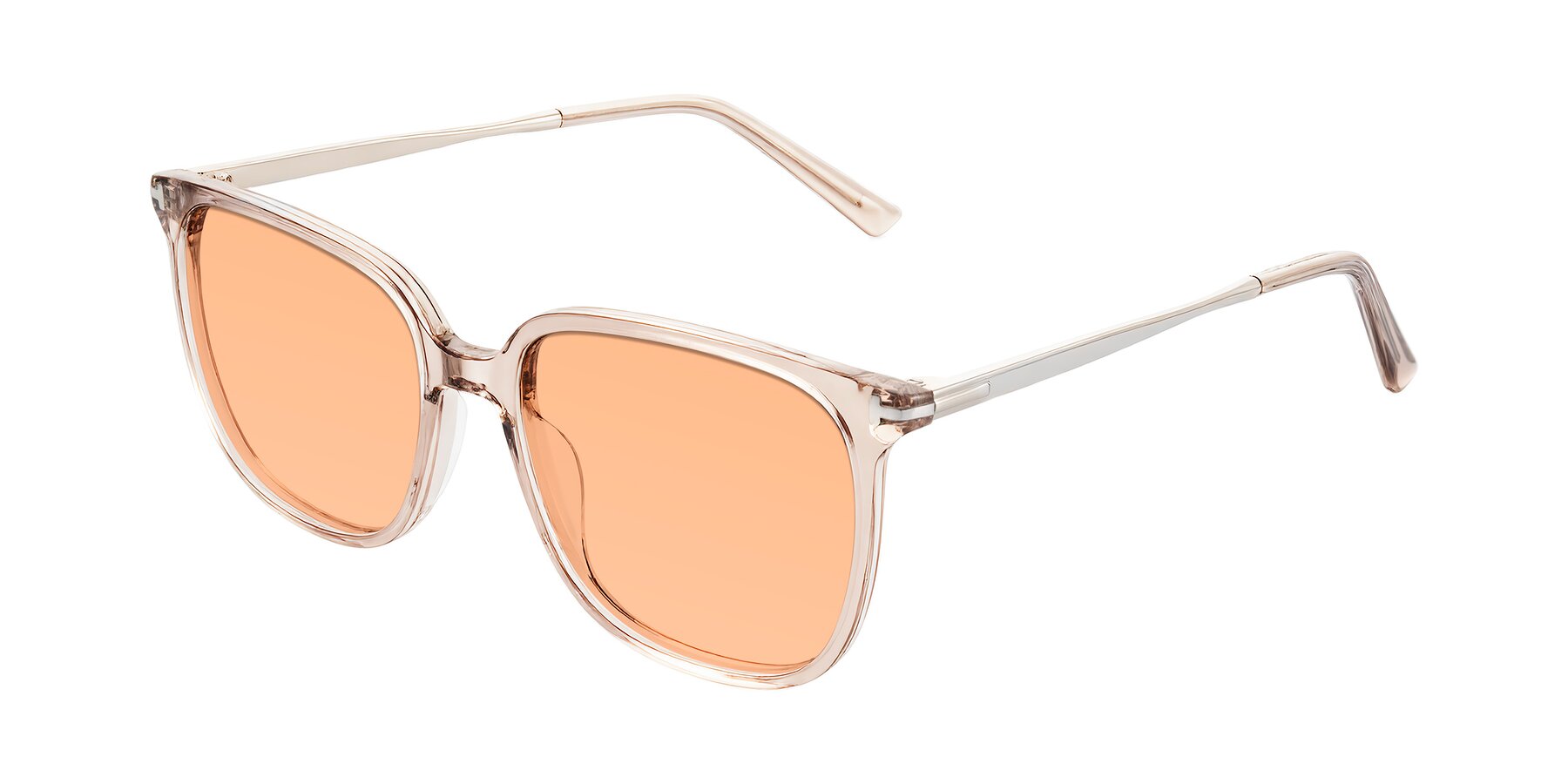 Angle of Trusten in Transparent Brown with Light Orange Tinted Lenses