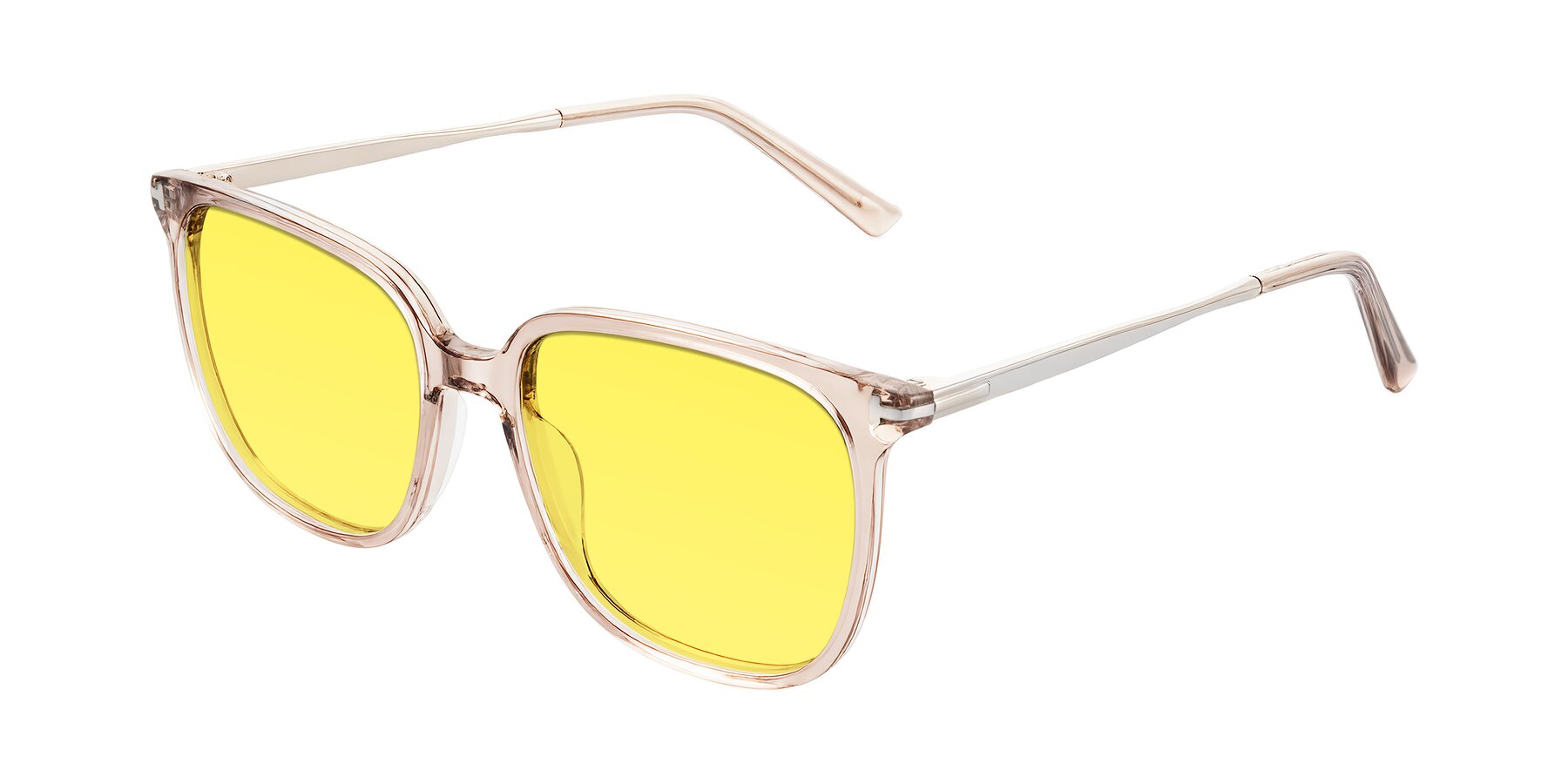 Angle of Trusten in Transparent Brown with Medium Yellow Tinted Lenses