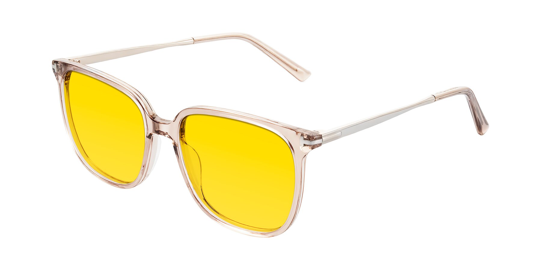 Angle of Trusten in Transparent Brown with Yellow Tinted Lenses