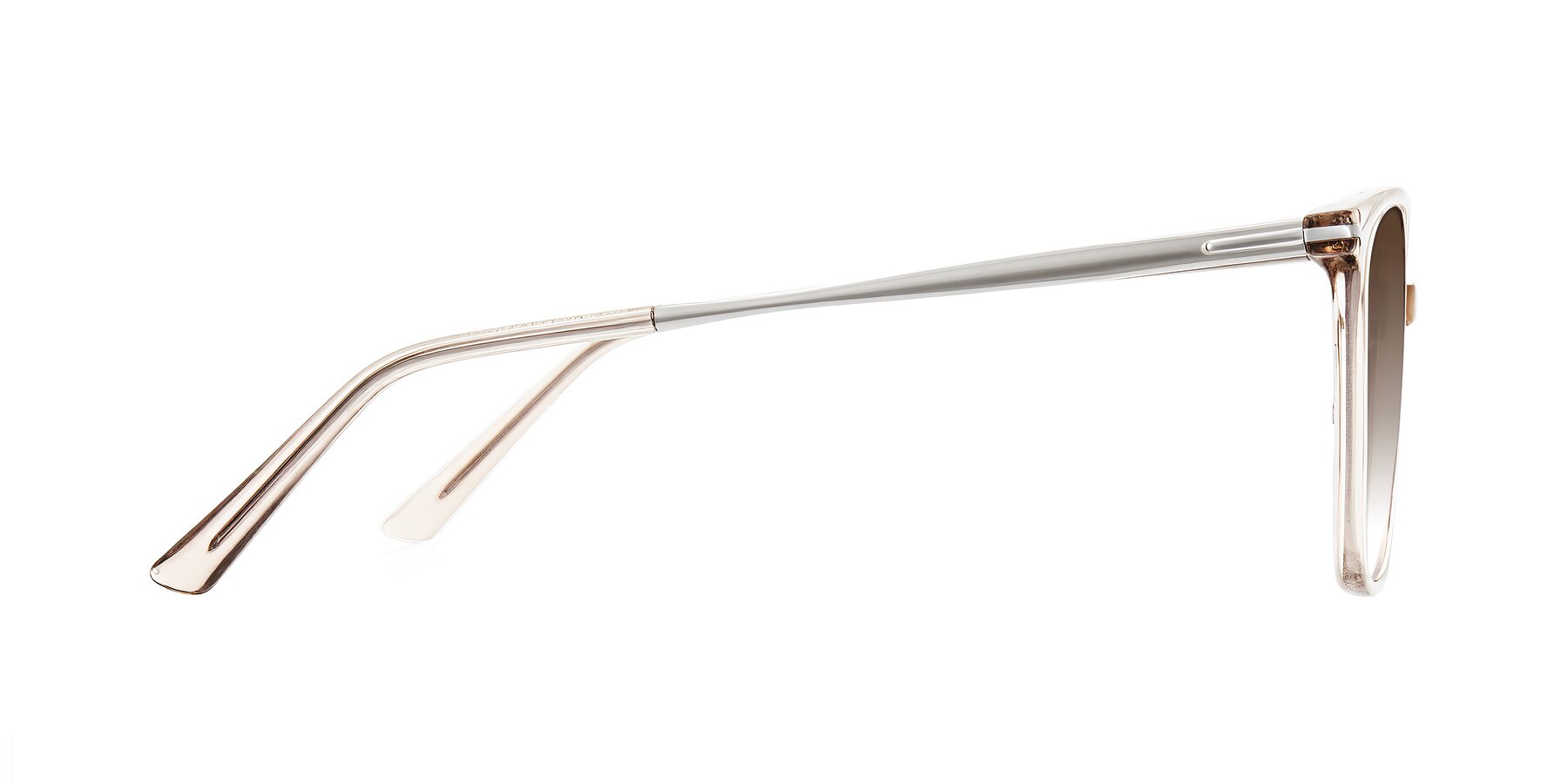 Side of Trusten in Transparent Brown with Brown Gradient Lenses