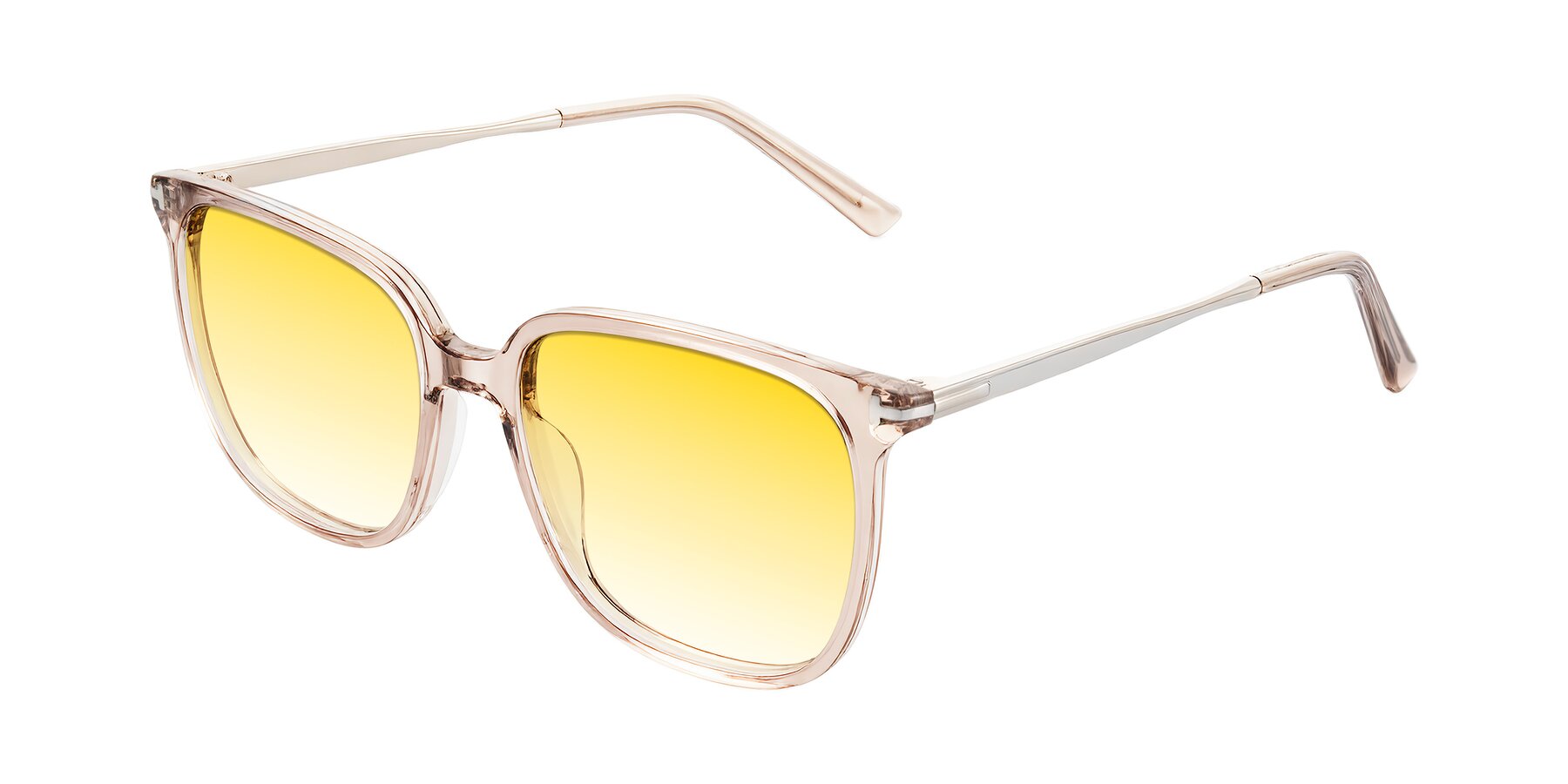 Angle of Trusten in Transparent Brown with Yellow Gradient Lenses