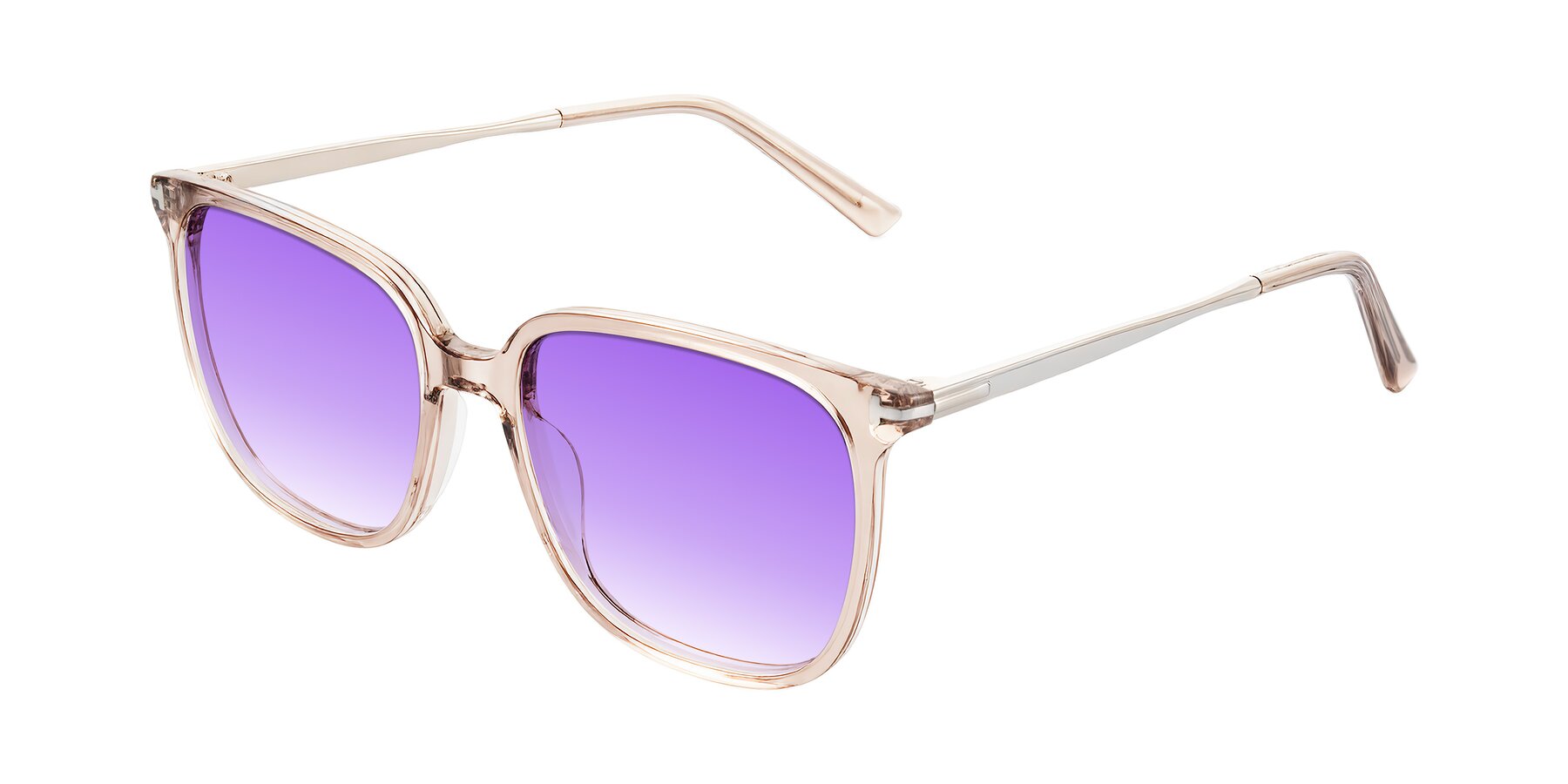 Angle of Trusten in Transparent Brown with Purple Gradient Lenses