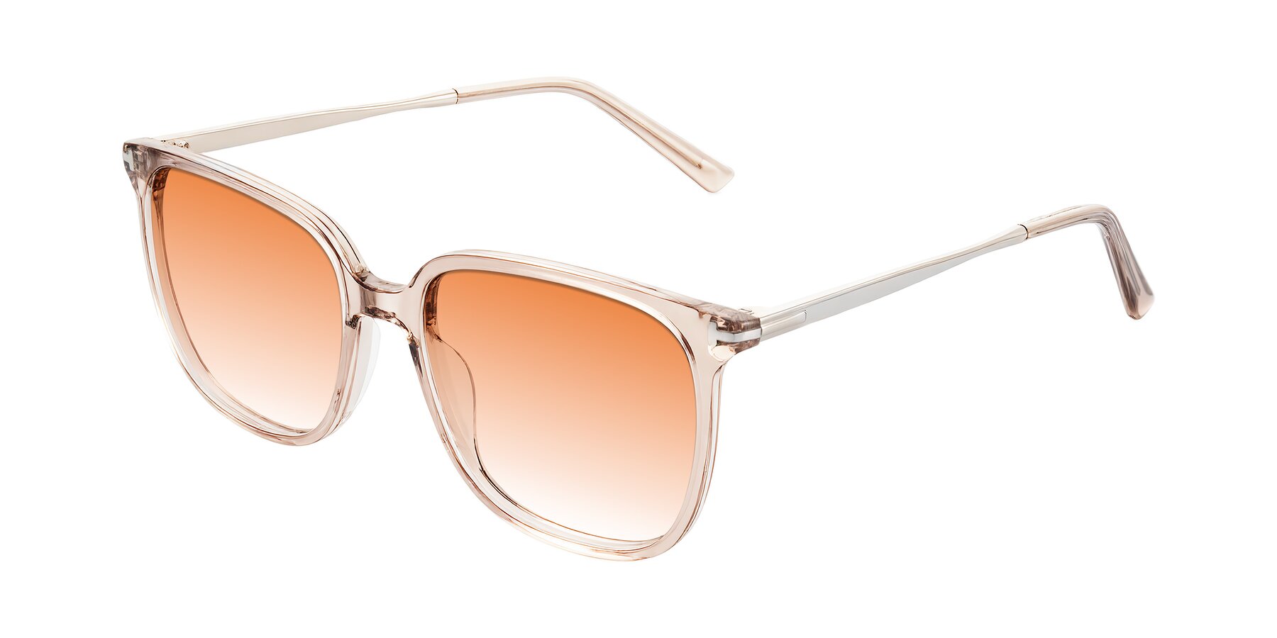 Angle of Trusten in Transparent Brown with Orange Gradient Lenses