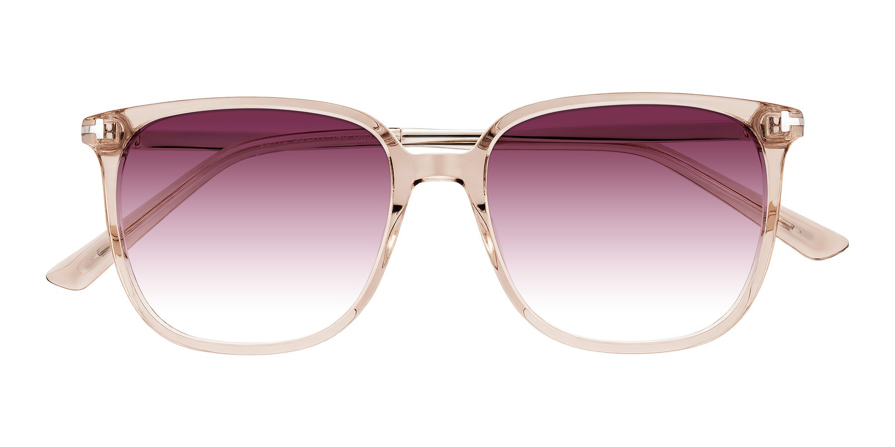 Folded Front of Trusten in Transparent Brown with Wine Gradient Lenses