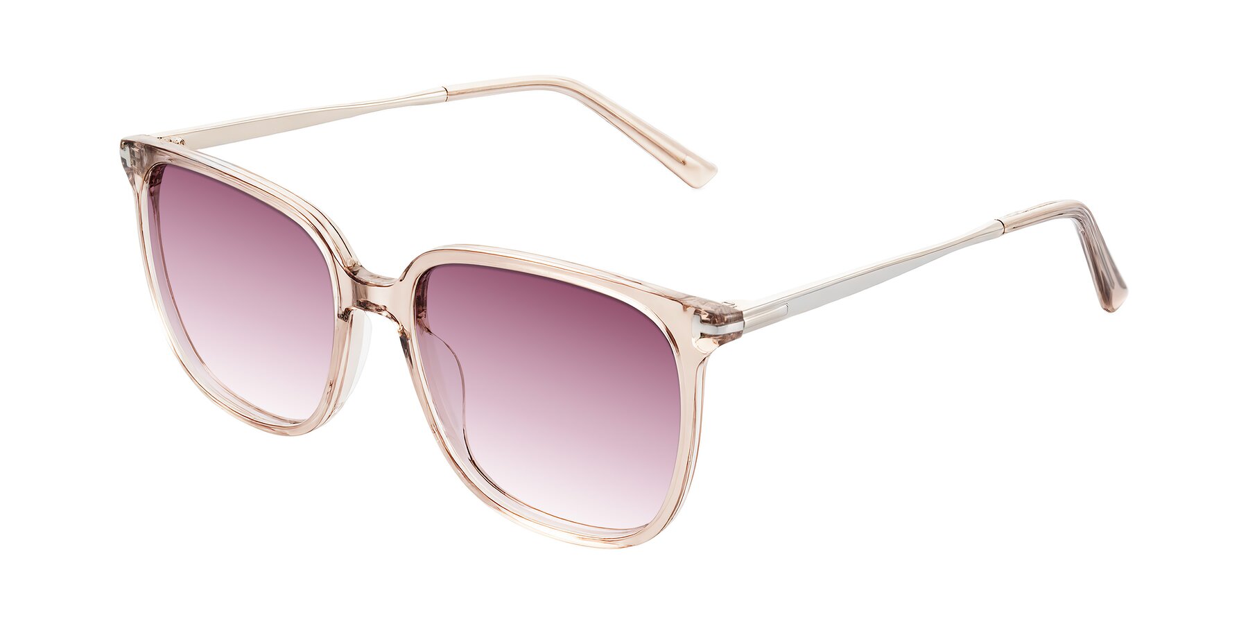 Angle of Trusten in Transparent Brown with Wine Gradient Lenses