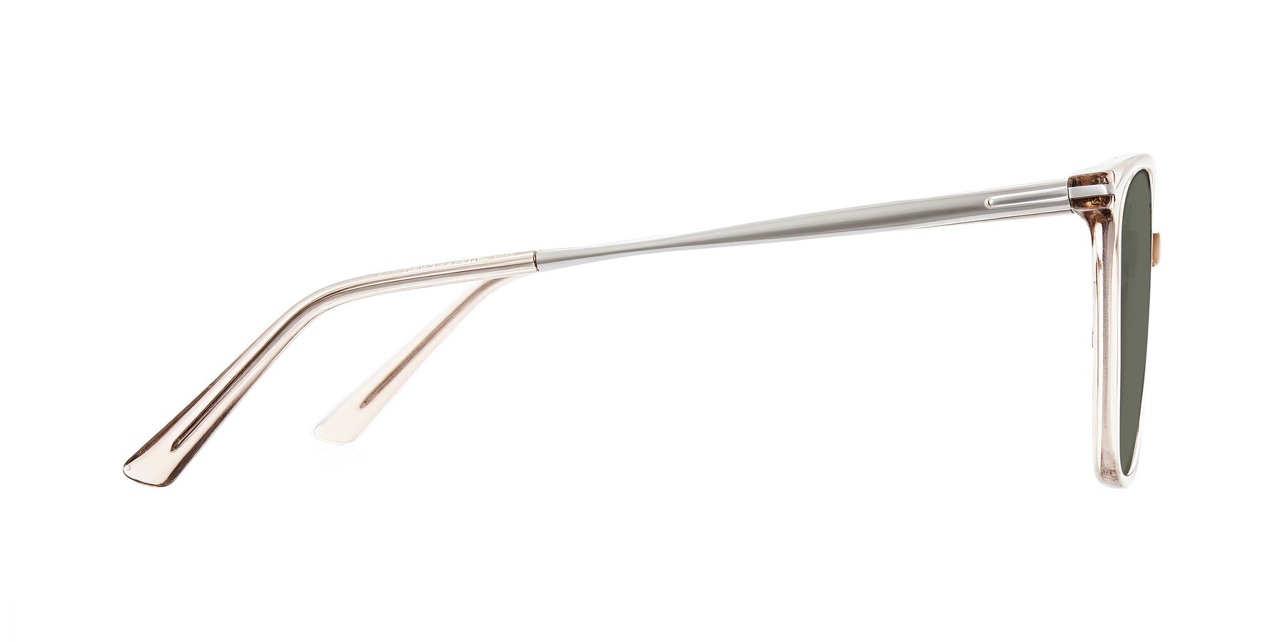 Side of Trusten in Transparent Brown with Gray Polarized Lenses