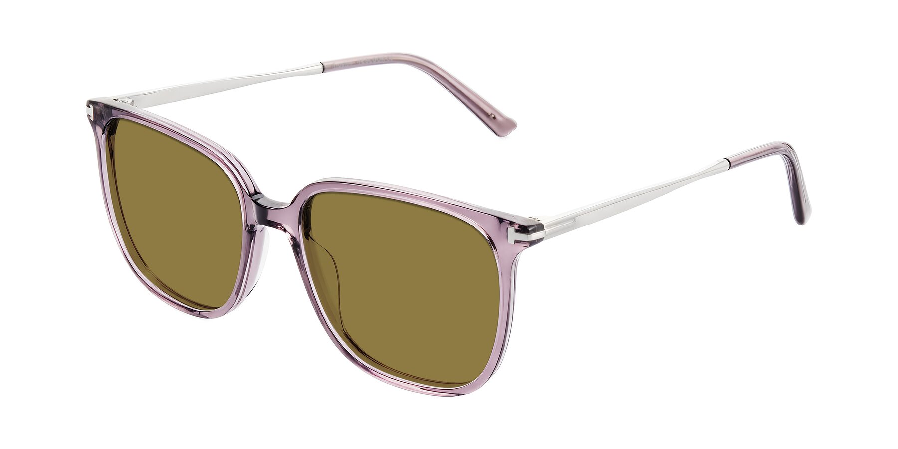 Angle of Trusten in Transparent Purple with Brown Polarized Lenses