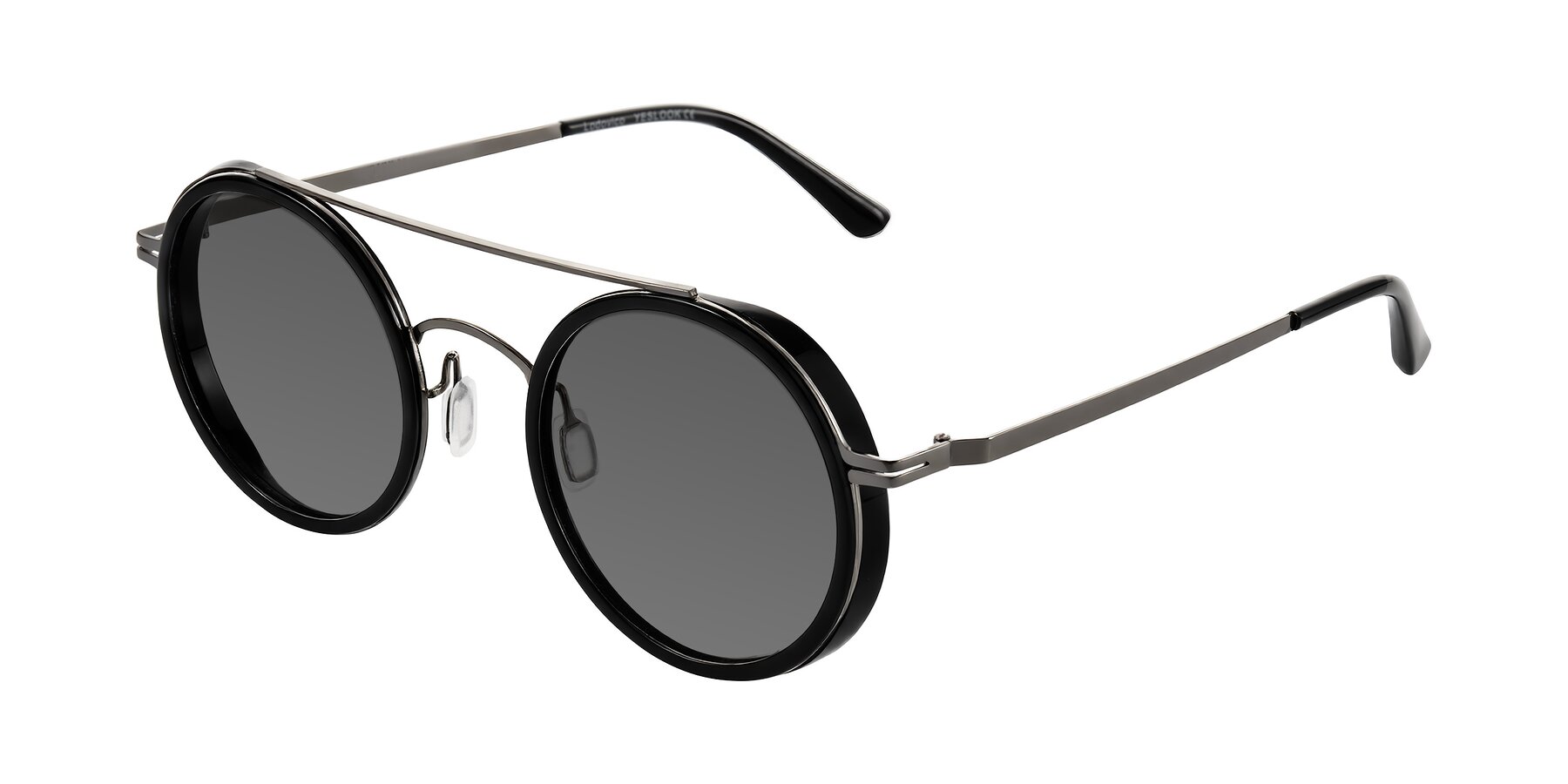 Angle of Lodovico in Black with Medium Gray Tinted Lenses