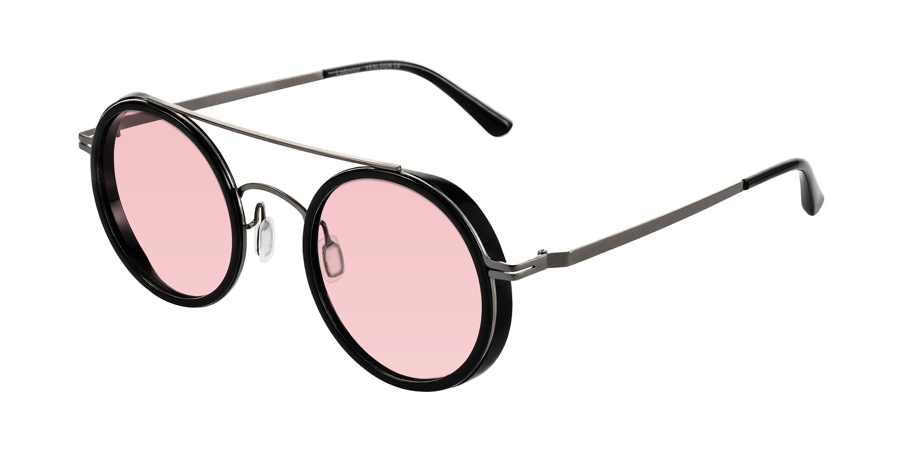 Angle of Lodovico in Black with Light Garnet Tinted Lenses
