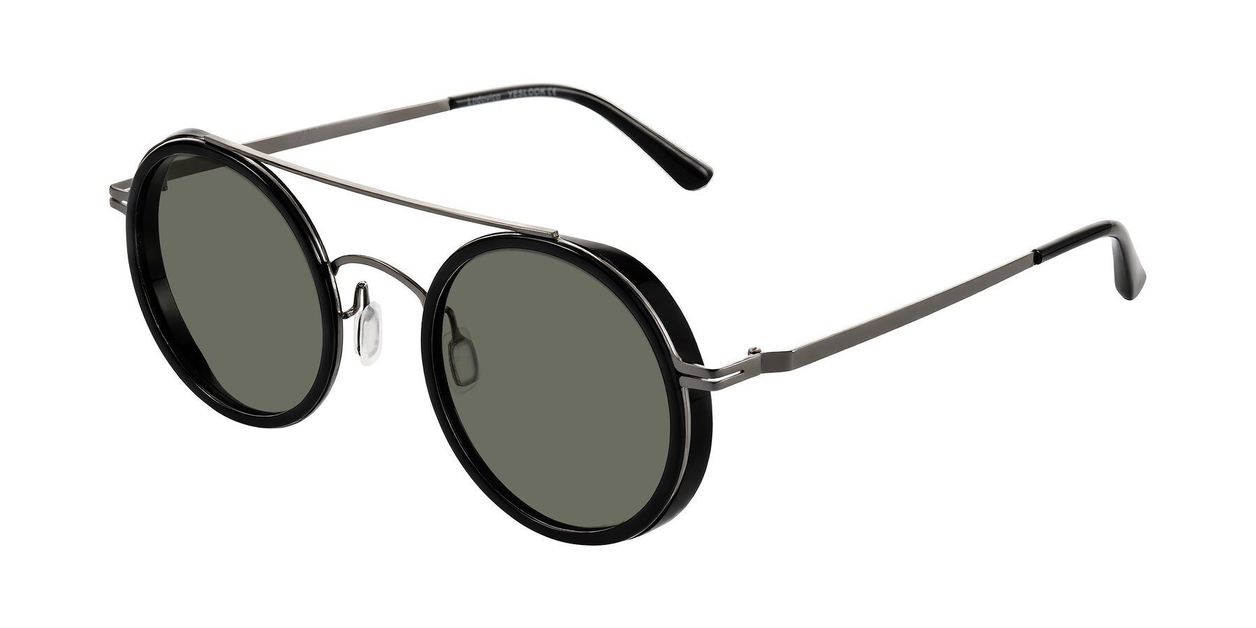 Angle of Lodovico in Black with Gray Polarized Lenses