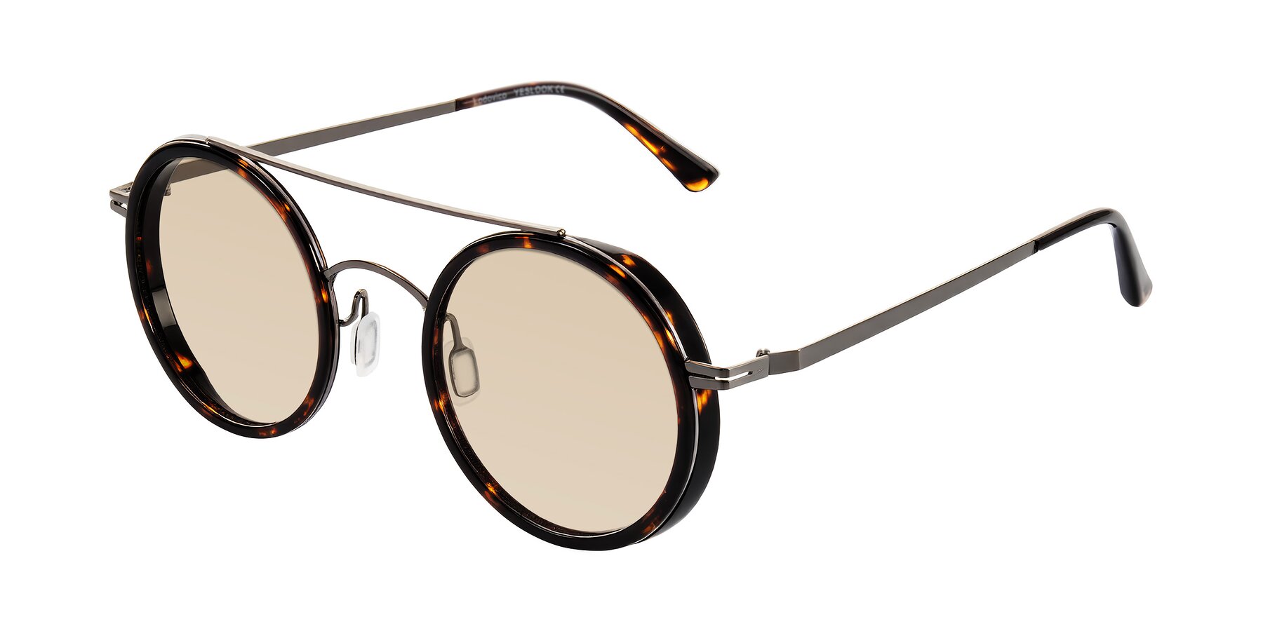 Angle of Lodovico in Tortoise with Light Brown Tinted Lenses