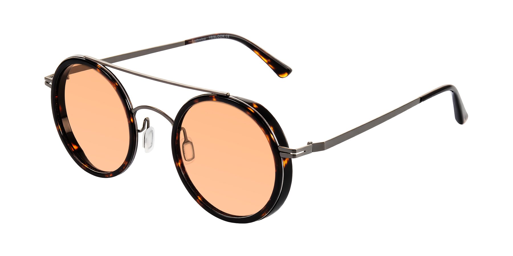 Angle of Lodovico in Tortoise with Light Orange Tinted Lenses
