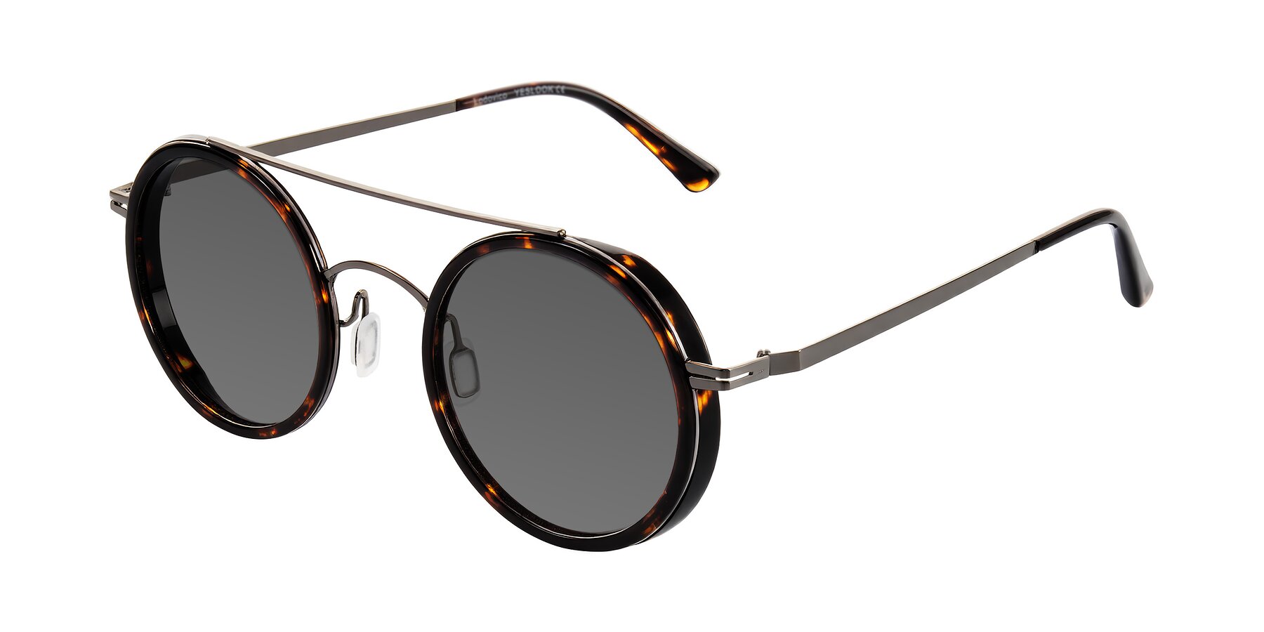 Angle of Lodovico in Tortoise with Medium Gray Tinted Lenses