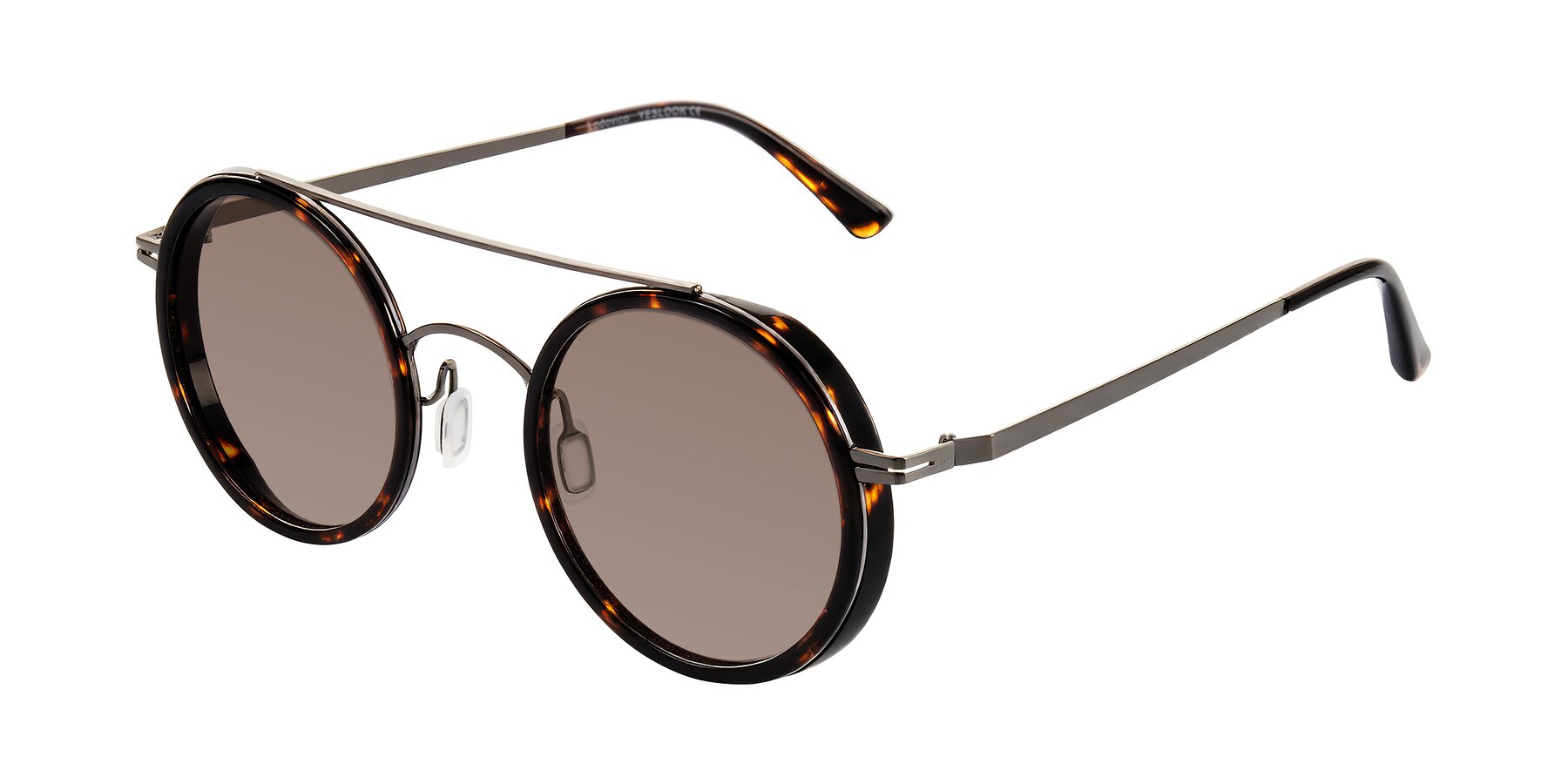 Angle of Lodovico in Tortoise with Medium Brown Tinted Lenses