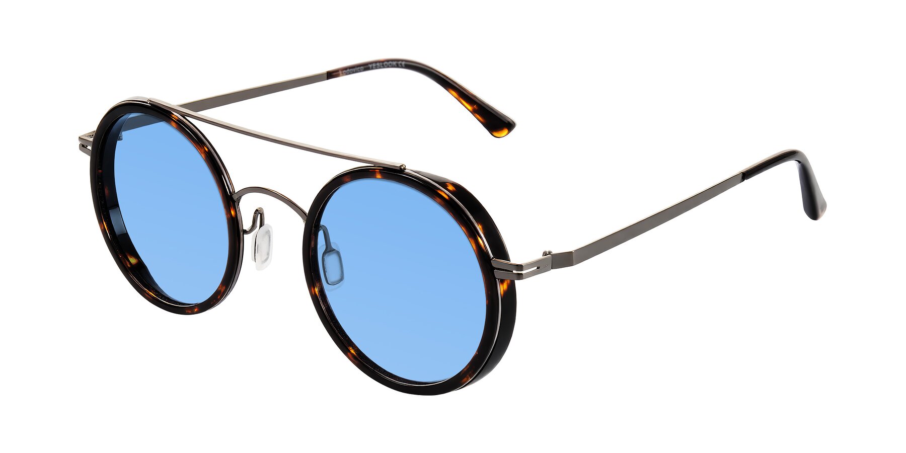 Angle of Lodovico in Tortoise with Medium Blue Tinted Lenses