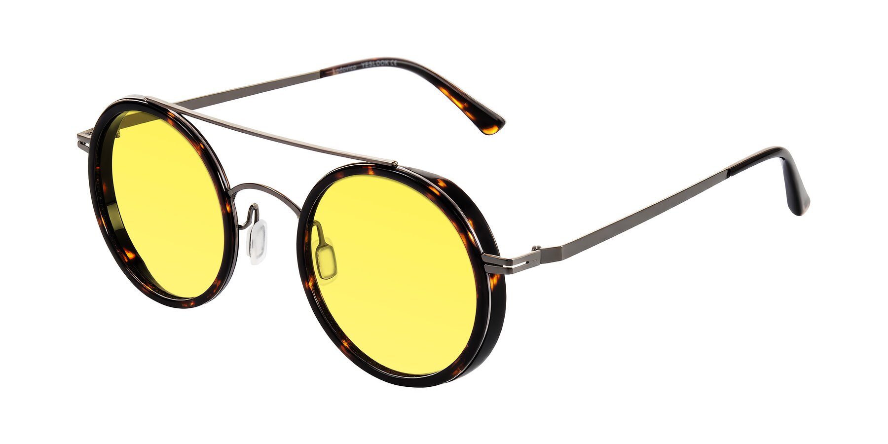 Angle of Lodovico in Tortoise with Medium Yellow Tinted Lenses