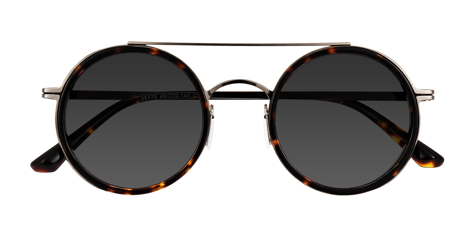 Folded Front of Lodovico in Tortoise with Gray Tinted Lenses