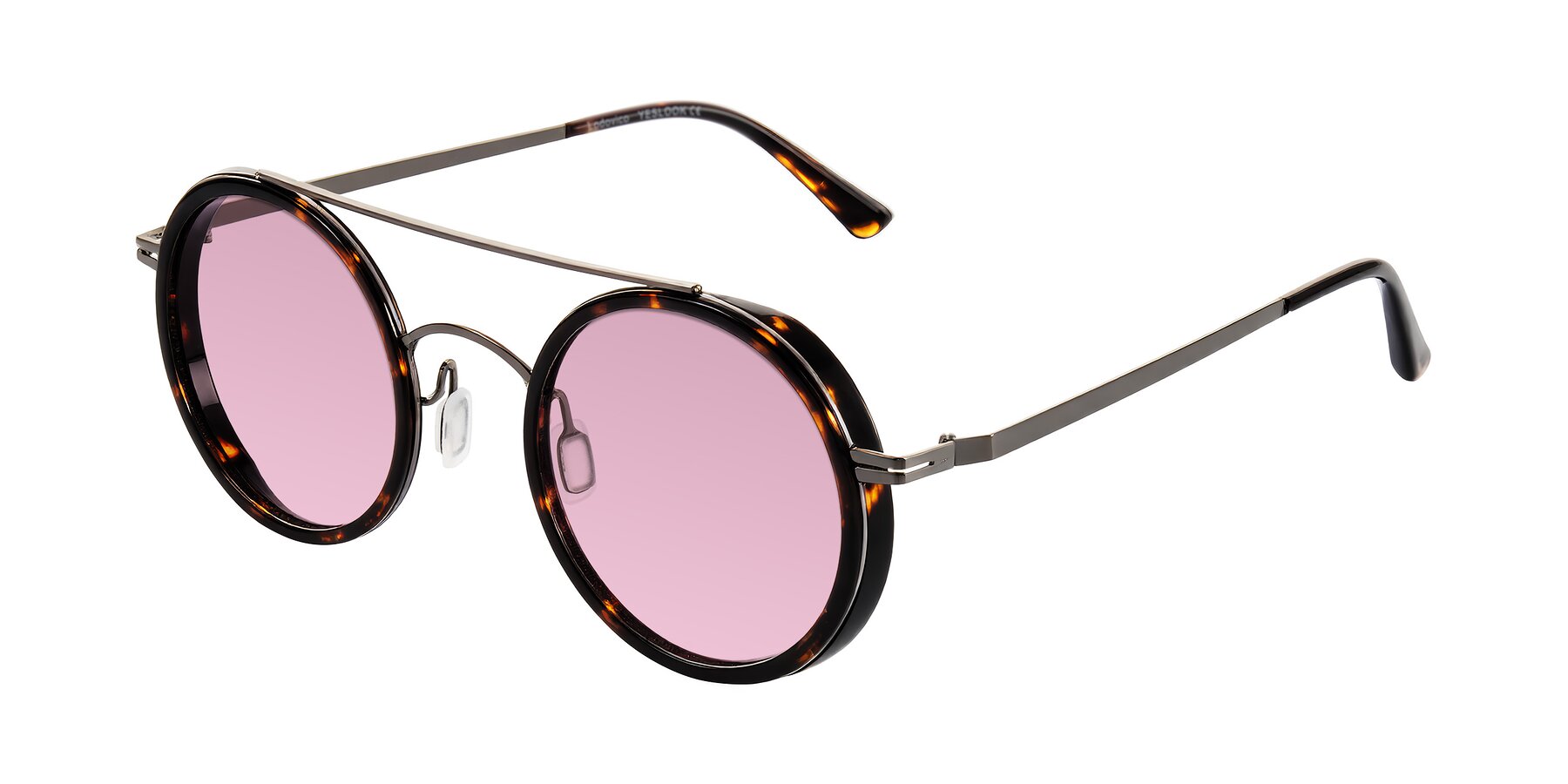 Angle of Lodovico in Tortoise with Light Wine Tinted Lenses