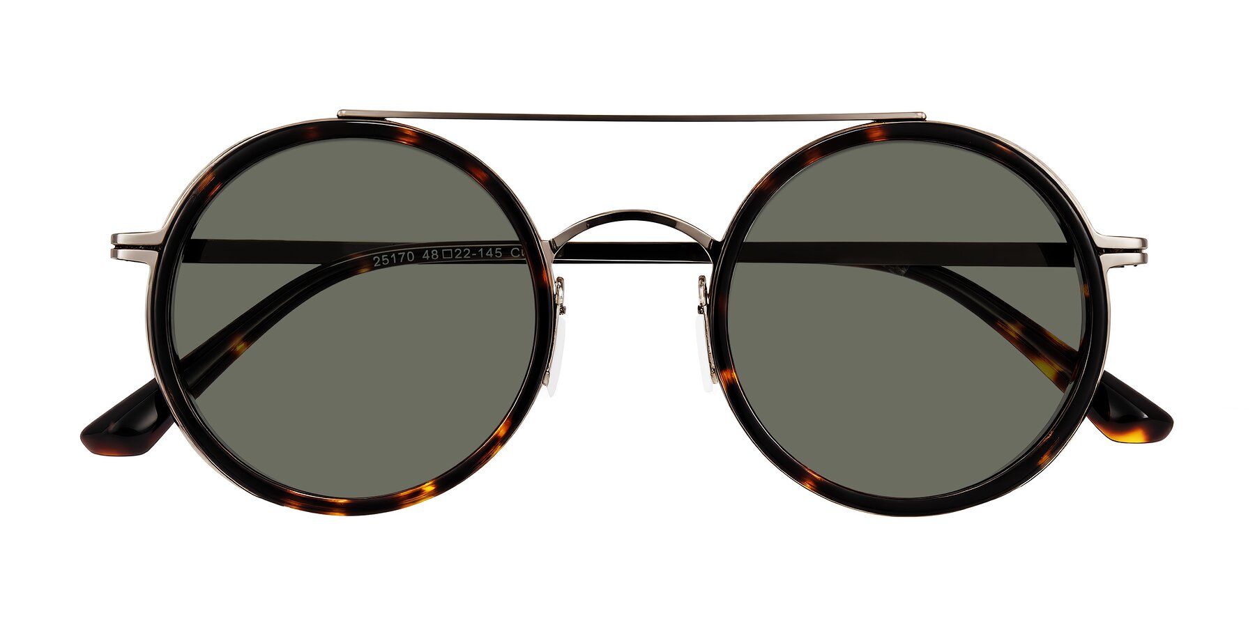 Folded Front of Lodovico in Tortoise with Gray Polarized Lenses