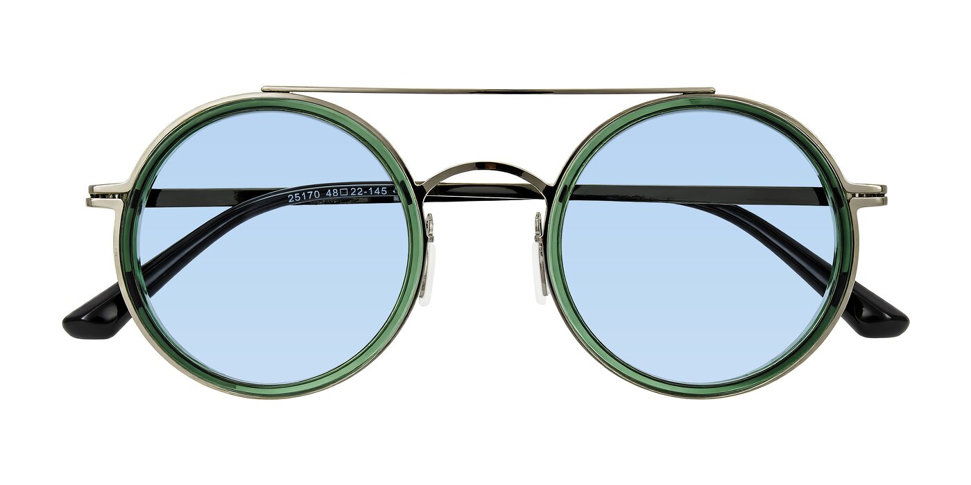Lodovico - Transparent Green Tinted Sunglasses