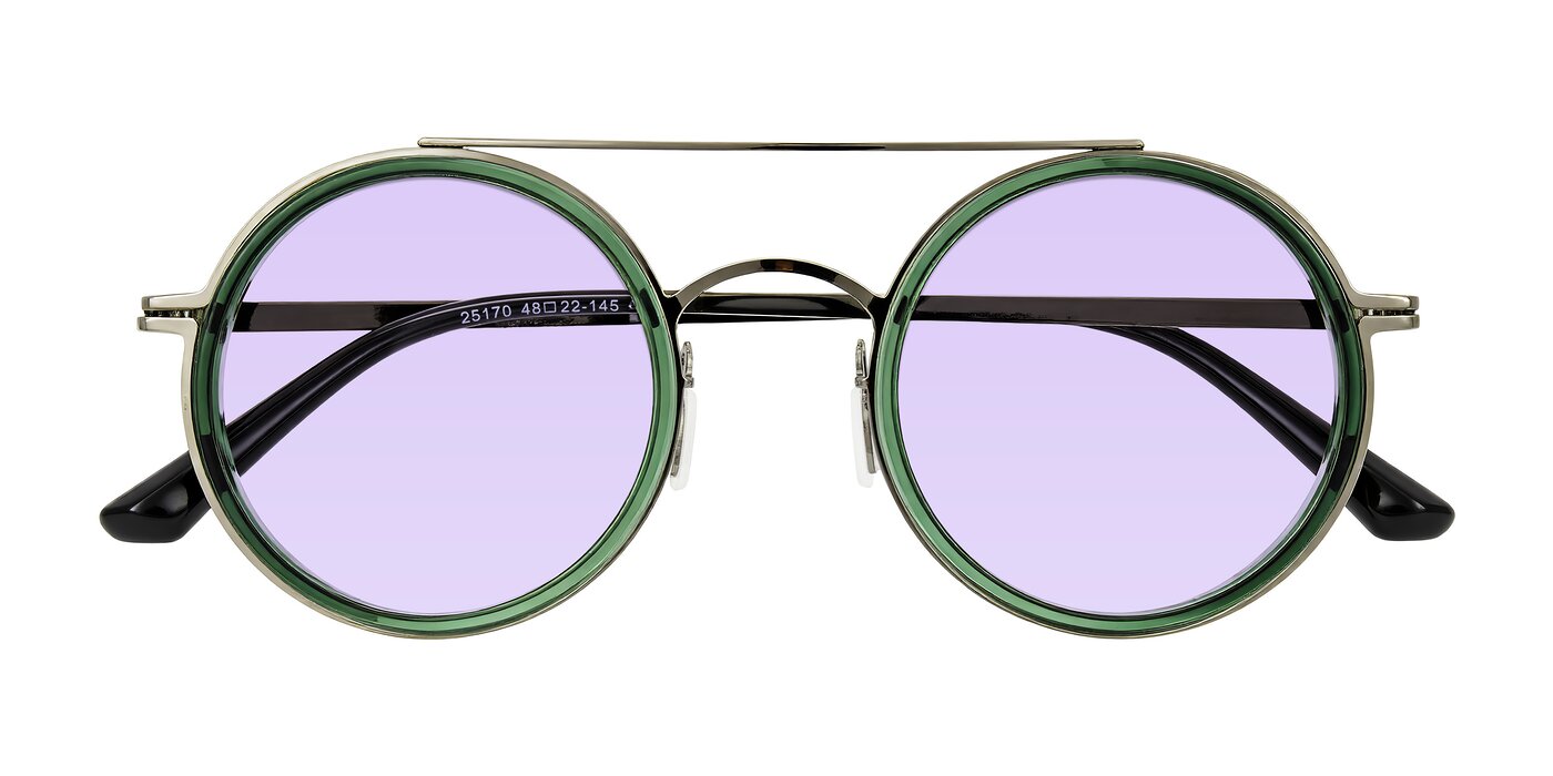 Lodovico - Transparent Green Tinted Sunglasses