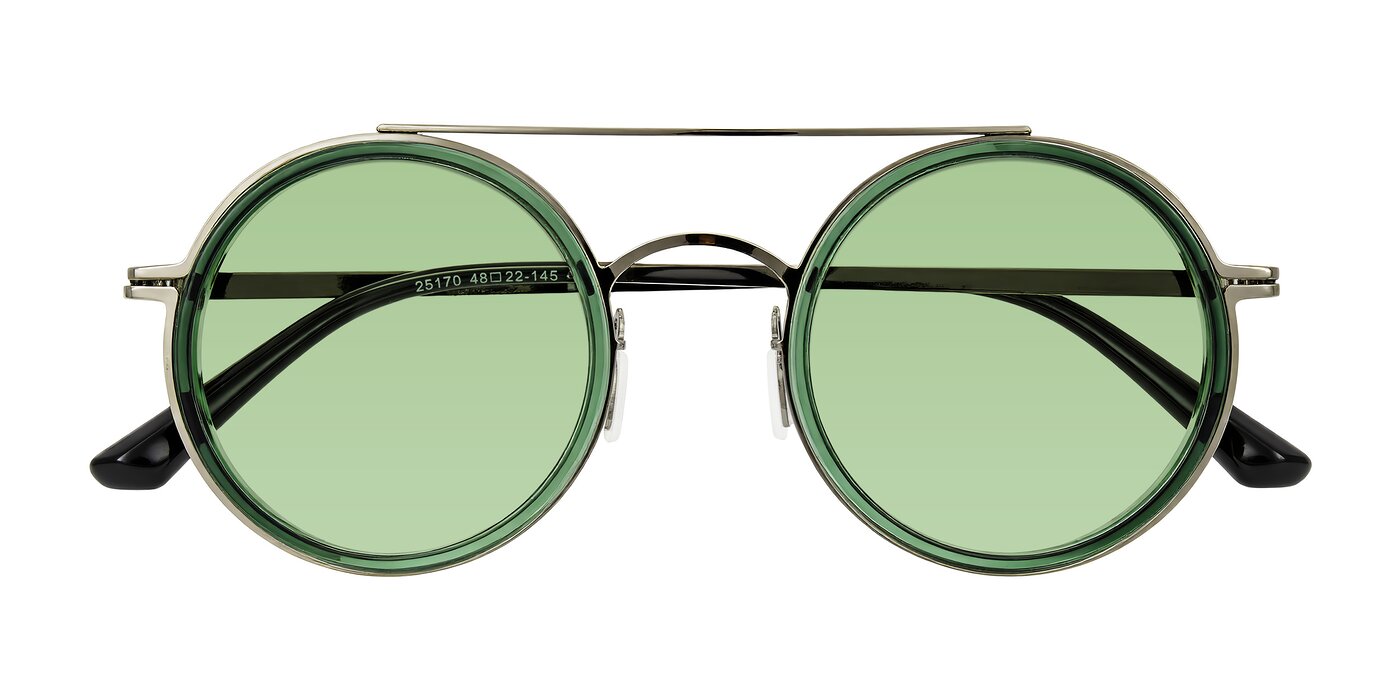 Lodovico - Transparent Green Tinted Sunglasses