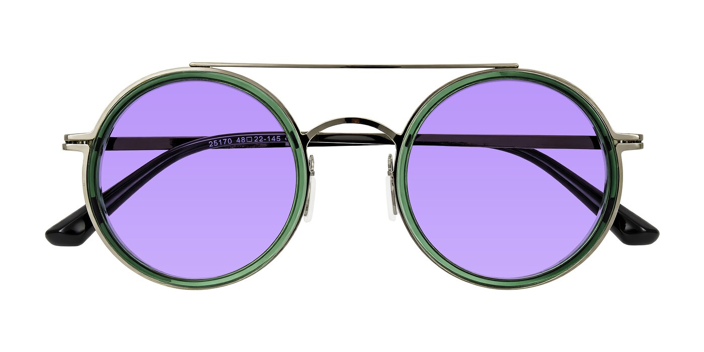 Lodovico - Transparent Green Tinted Sunglasses