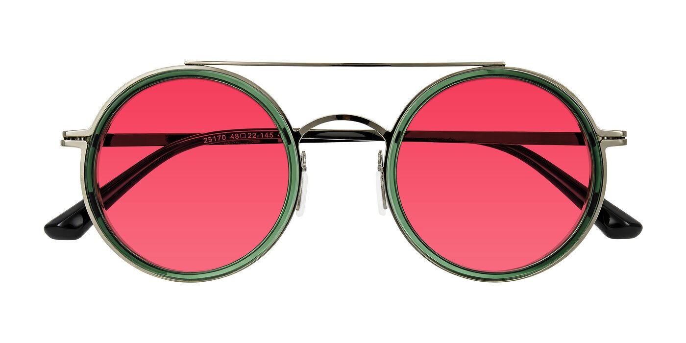 Lodovico - Transparent Green Tinted Sunglasses