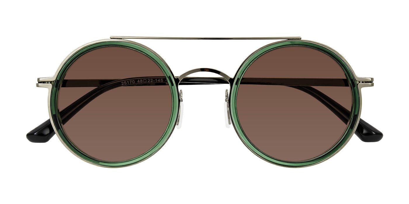 Lodovico - Transparent Green Tinted Sunglasses