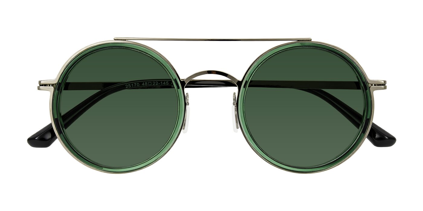 Lodovico - Transparent Green Tinted Sunglasses