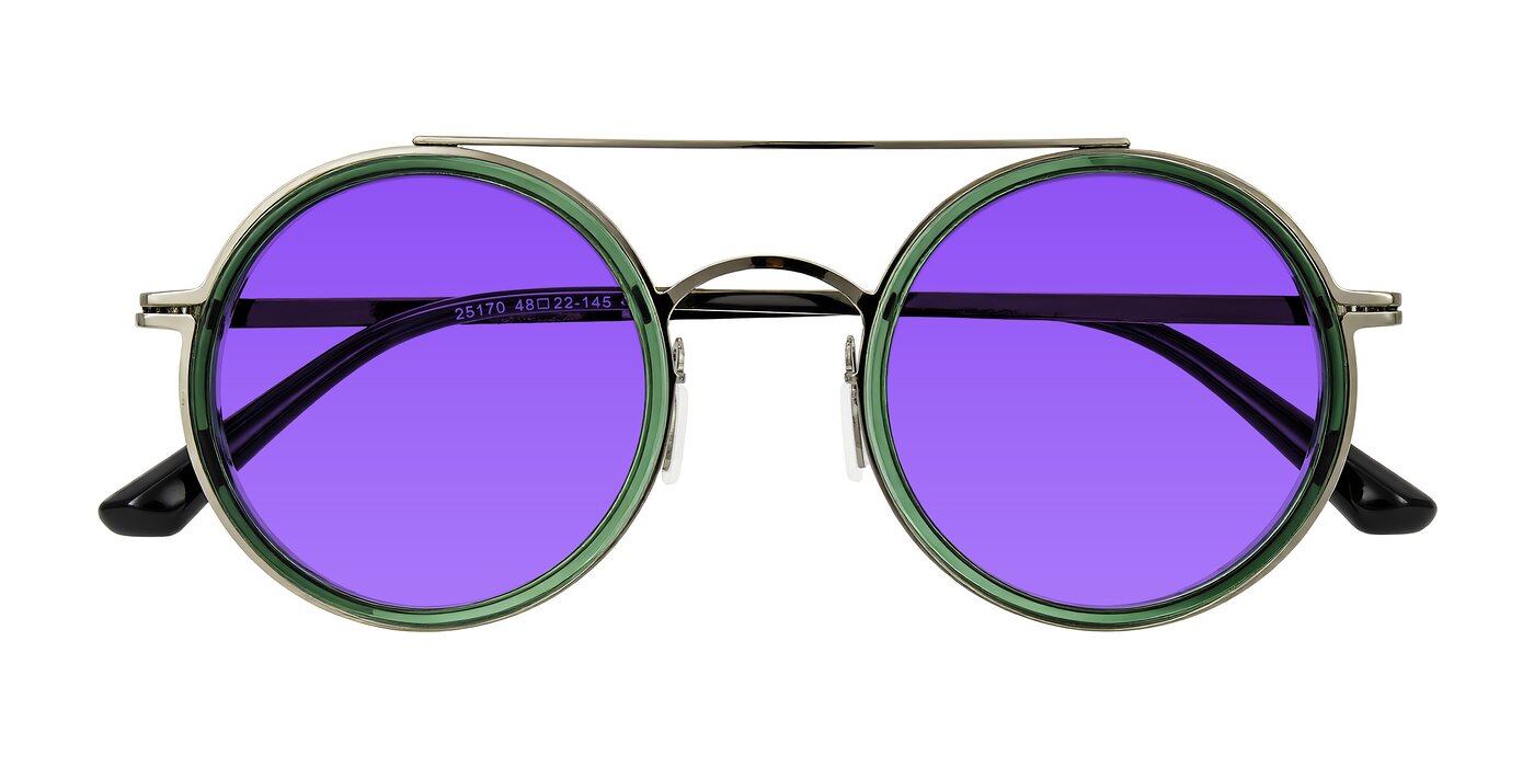 Lodovico - Transparent Green Tinted Sunglasses