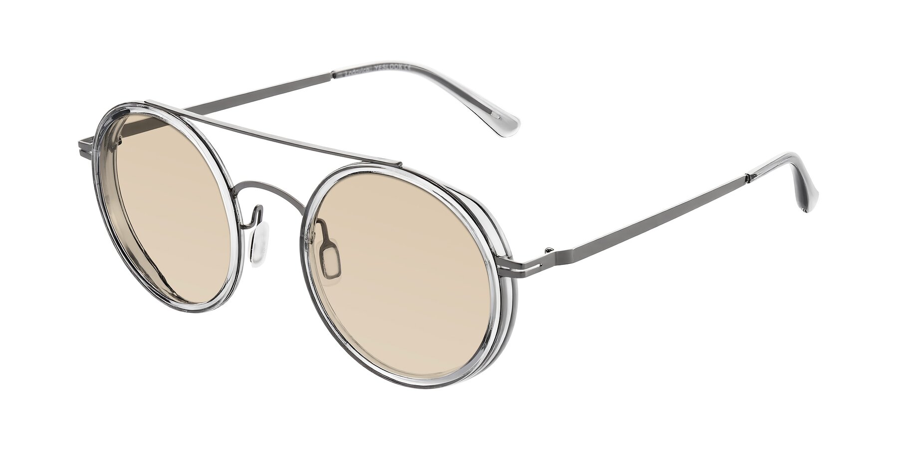 Angle of Lodovico in Transparent Gray with Light Brown Tinted Lenses