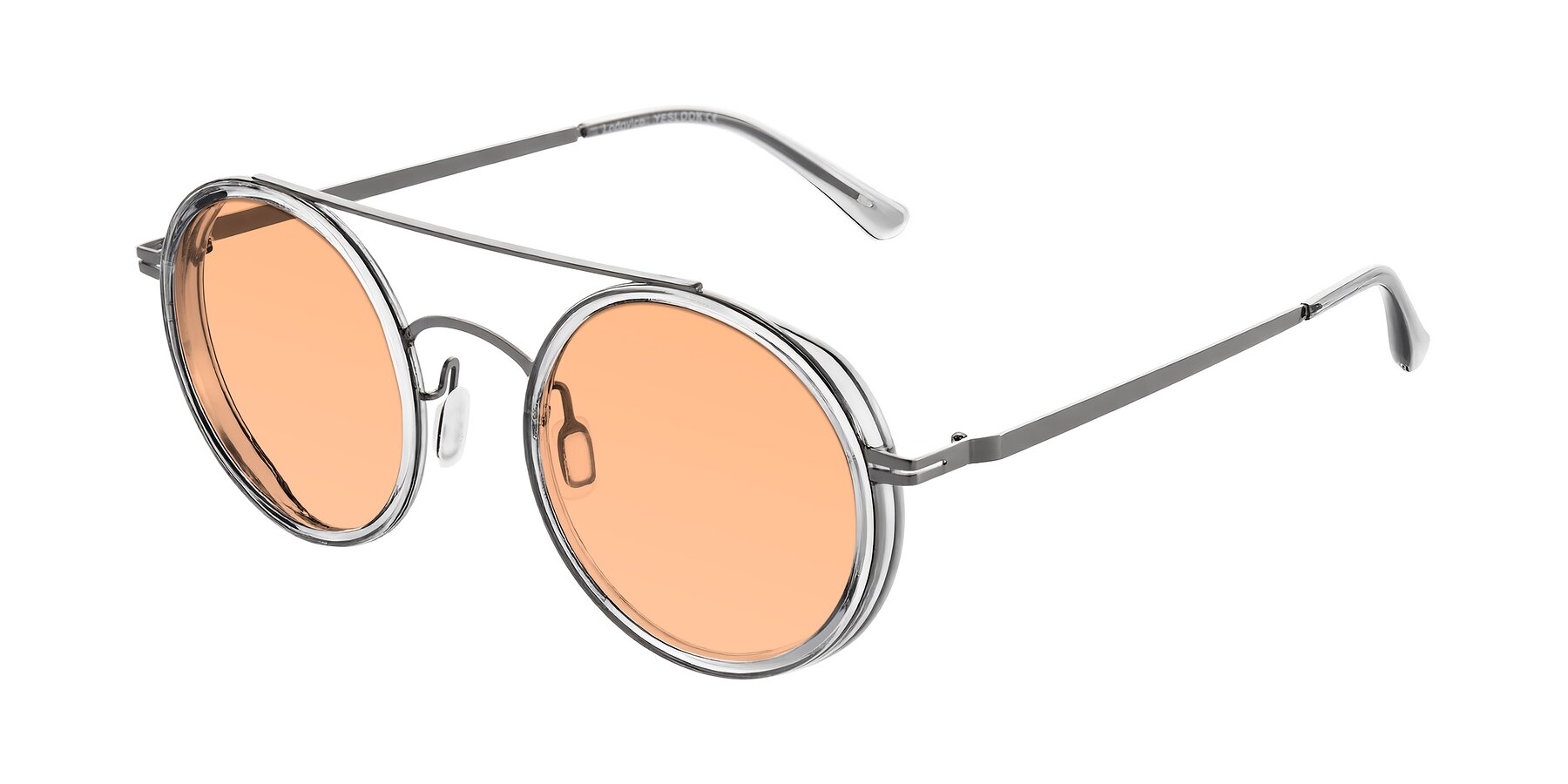 Angle of Lodovico in Transparent Gray with Light Orange Tinted Lenses