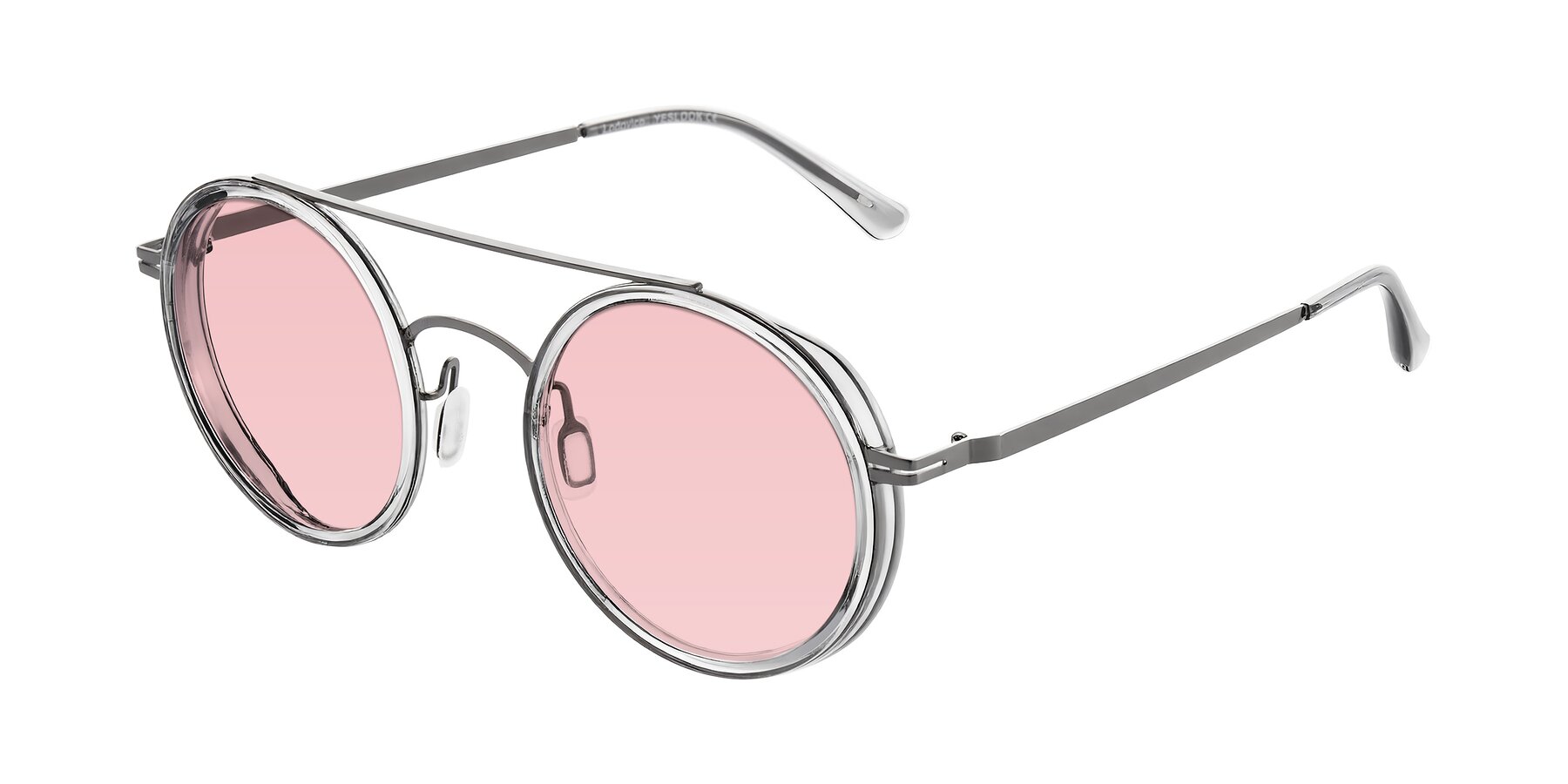 Angle of Lodovico in Transparent Gray with Light Garnet Tinted Lenses