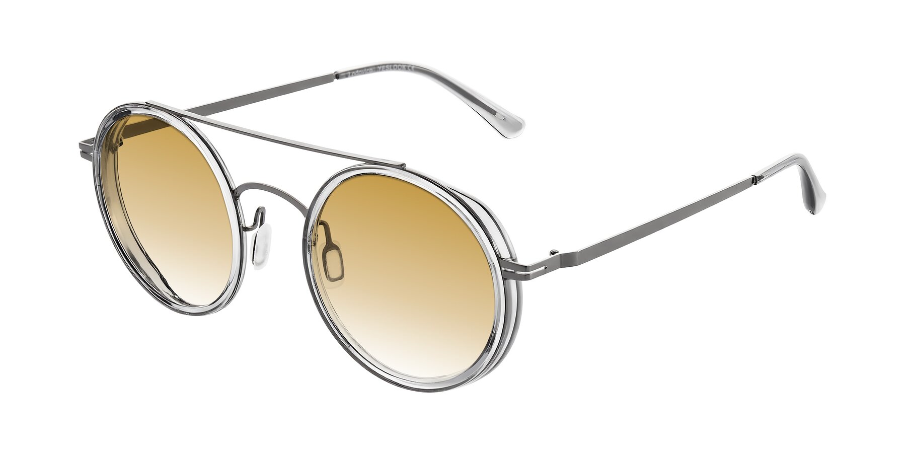Angle of Lodovico in Transparent Gray with Champagne Gradient Lenses