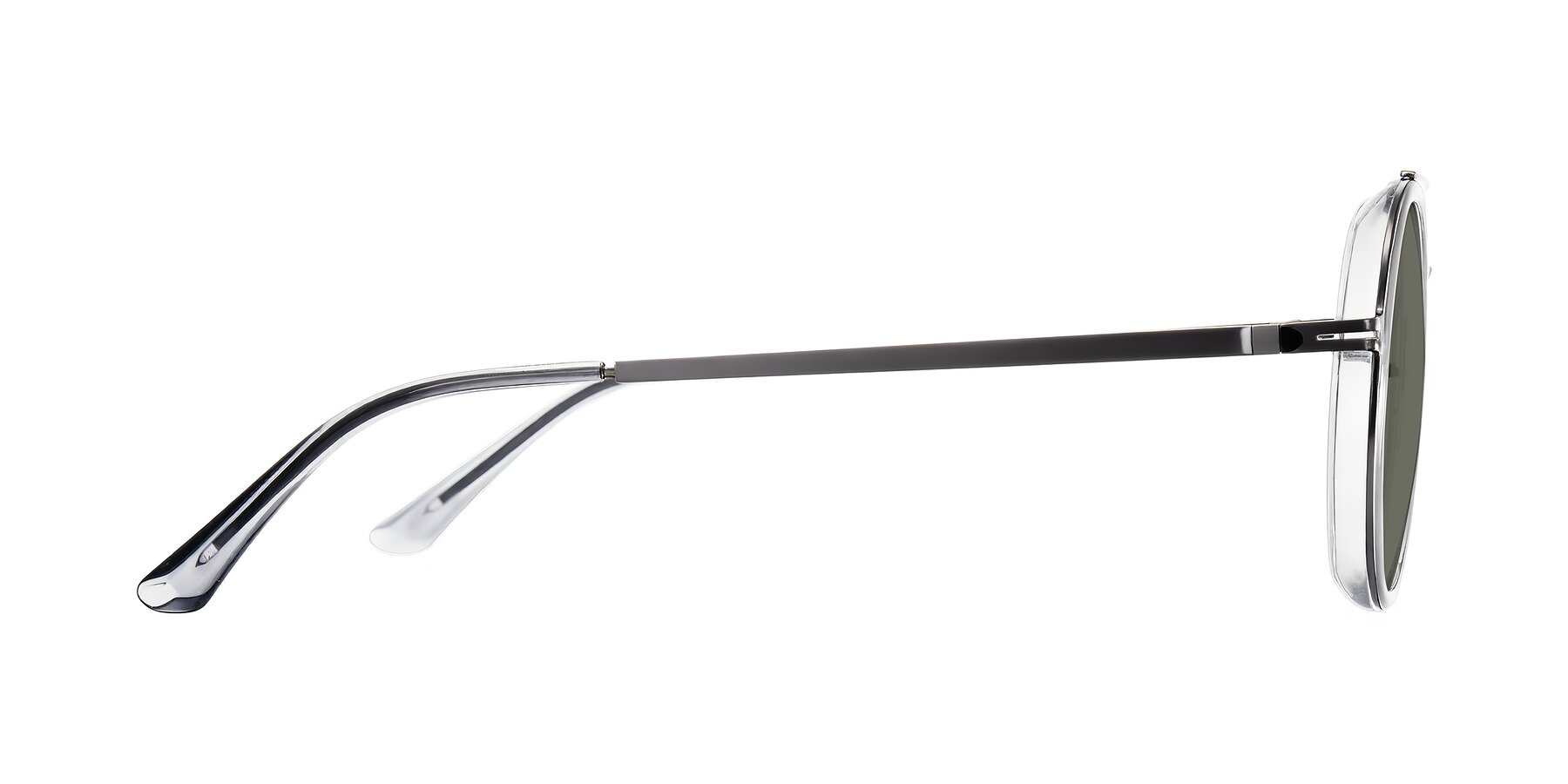 Side of Lodovico in Transparent Gray with Gray Polarized Lenses