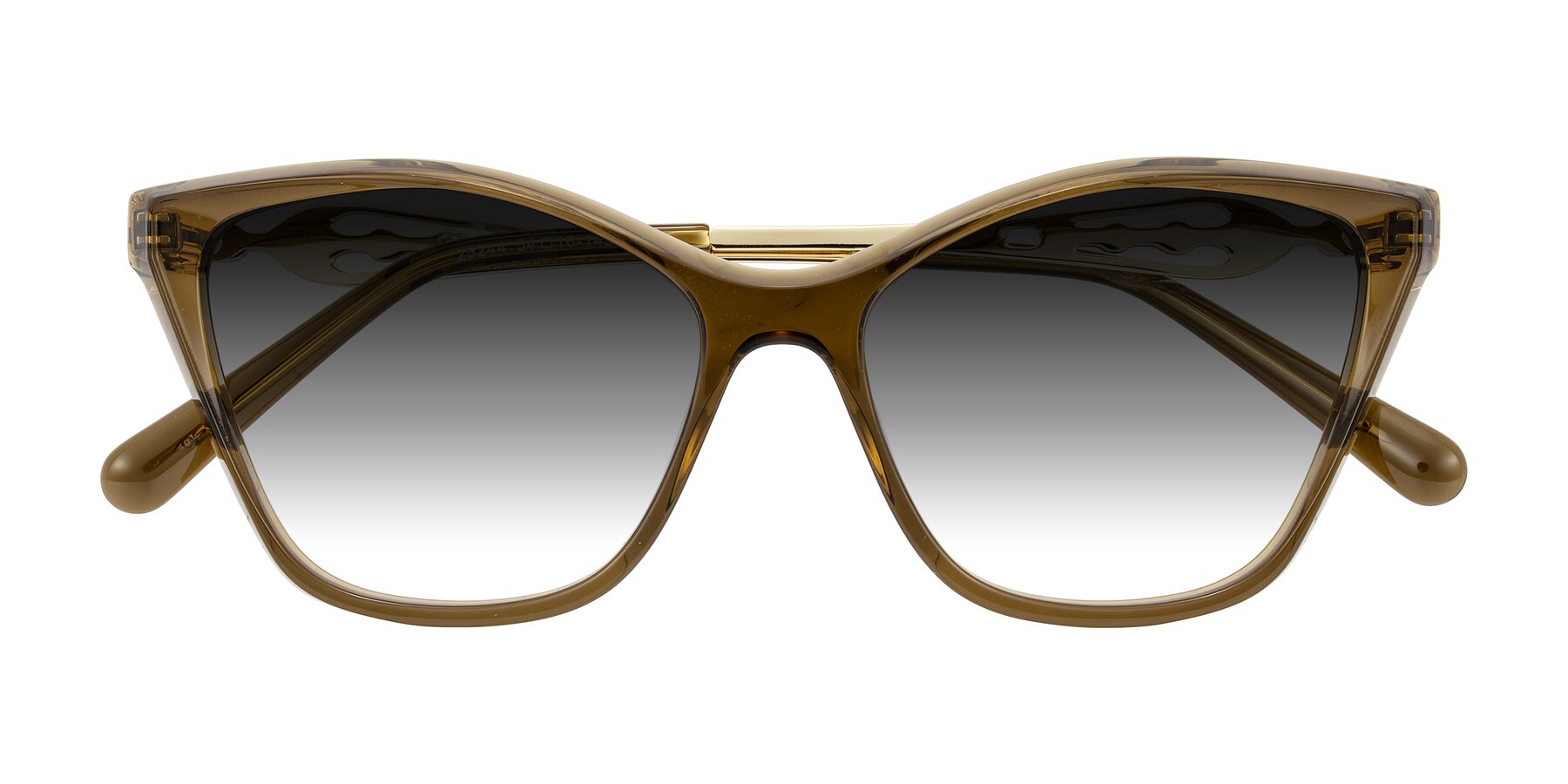 Folded Front of Aspen in Transparent Brown with Gray Gradient Lenses