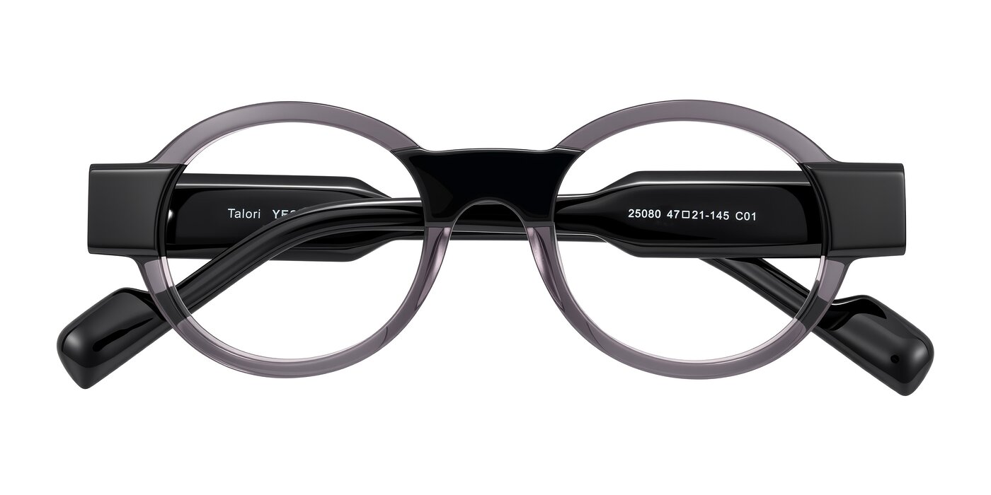 Talori - Transparent Gray/Black Eyeglasses