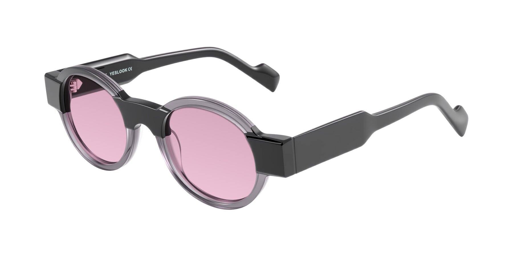Angle of Talori in Transparent Gray/Black with Light Wine Tinted Lenses