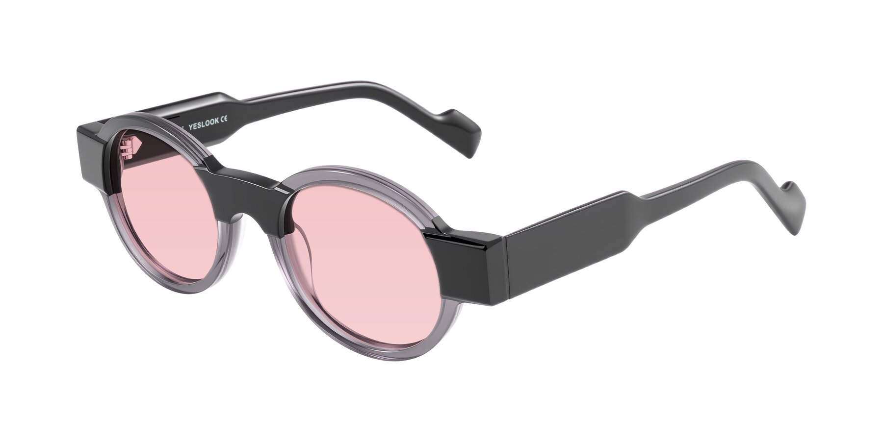 Angle of Talori in Transparent Gray/Black with Light Garnet Tinted Lenses