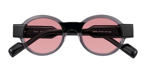 Front of Talori in Transparent Gray/Black