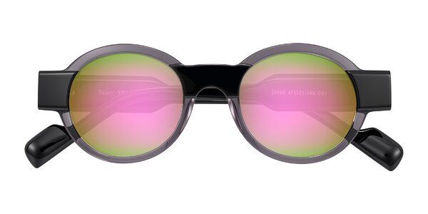 Front of Talori in Transparent Gray/Black