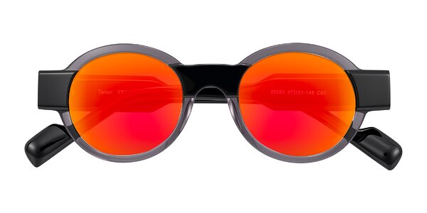 Front of Talori in Transparent Gray/Black