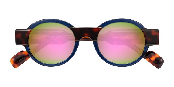 Front of Talori in Transparent Blue/Tortoise