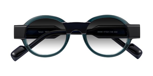 Front of Talori in Emerald/Blue Charcoal