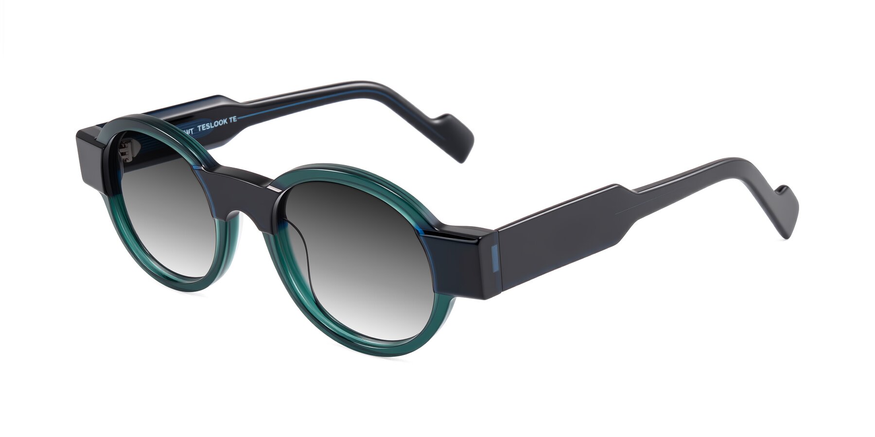 Angle of Talori in Emerald/Blue Charcoal with Gray Gradient Lenses