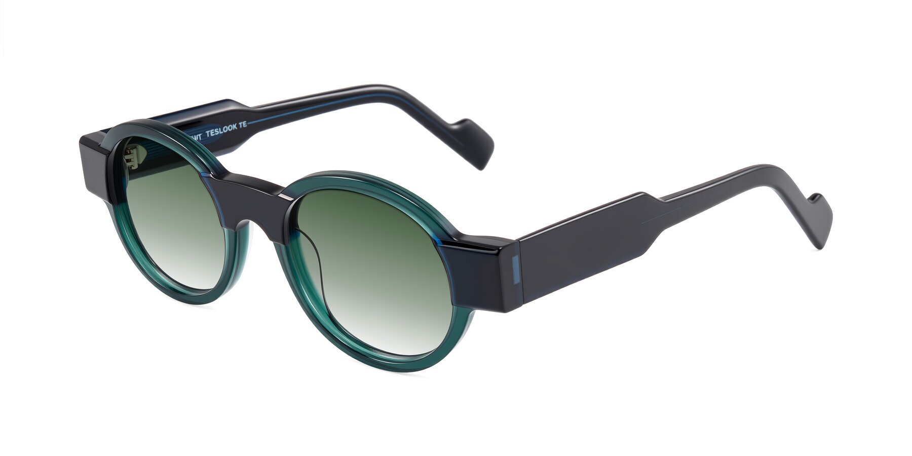 Angle of Talori in Emerald/Blue Charcoal with Green Gradient Lenses