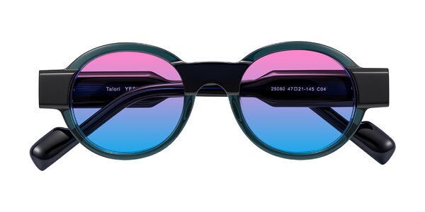 Front of Talori in Emerald/Blue Charcoal