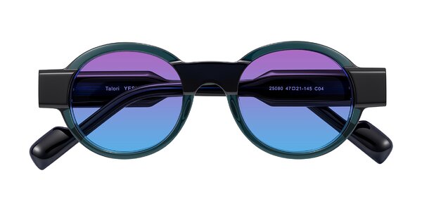 Front of Talori in Emerald/Blue Charcoal