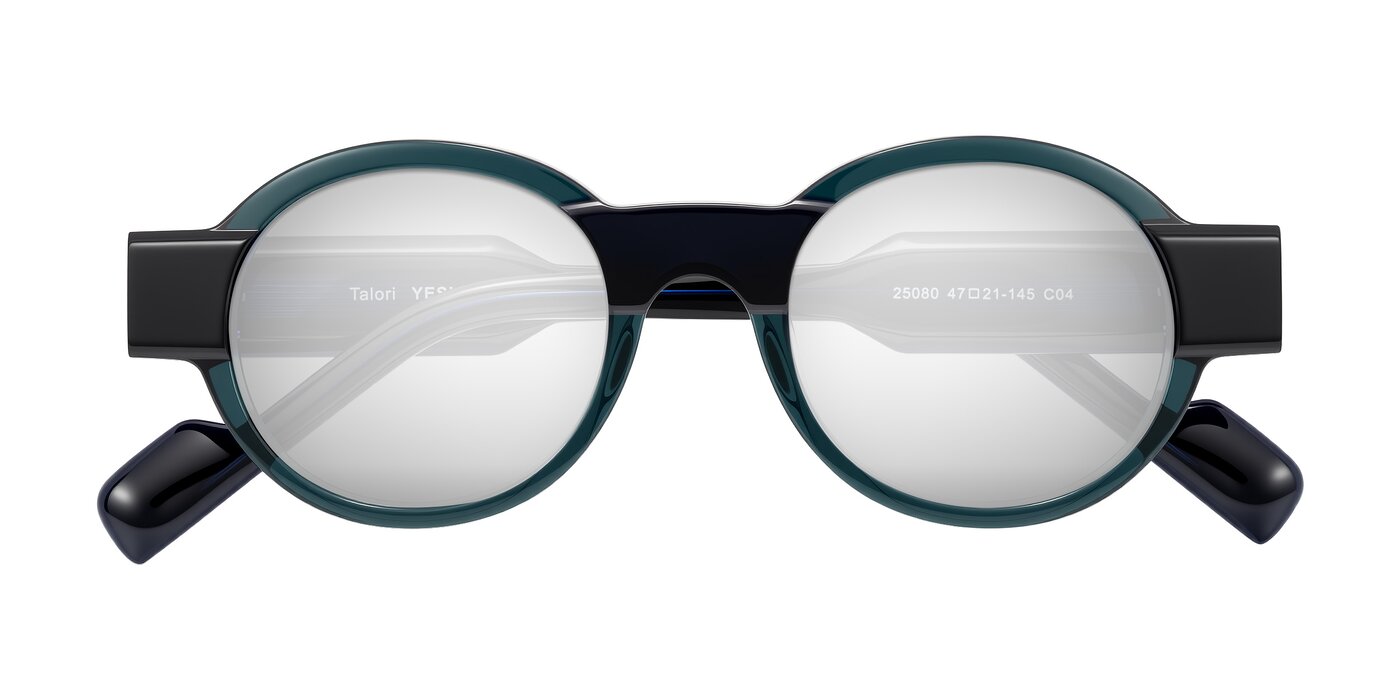 Talori - Emerald/Blue Charcoal Flash Mirrored Sunglasses